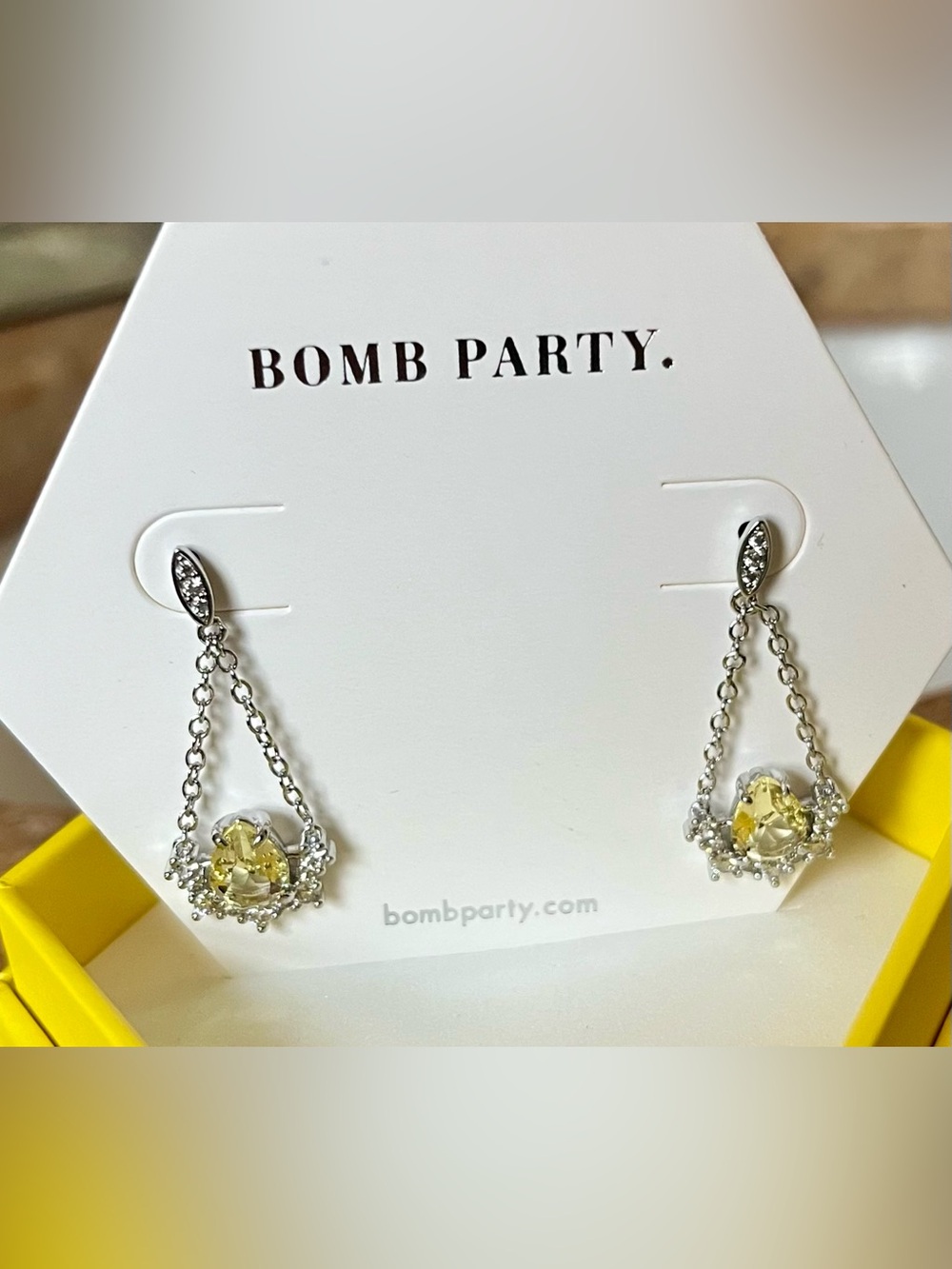 Bomb Party Retro RBP3508 Just A Dream Citrine Drop Earrings